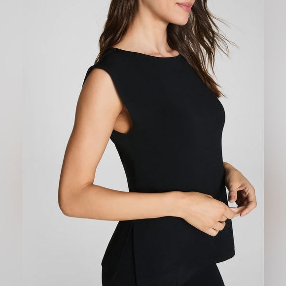 SPANX Tops - SPANX Jersey High Neck Tank Black
